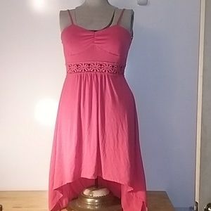 🔥Planet Gold Coral High Low Dress Juniors Size M